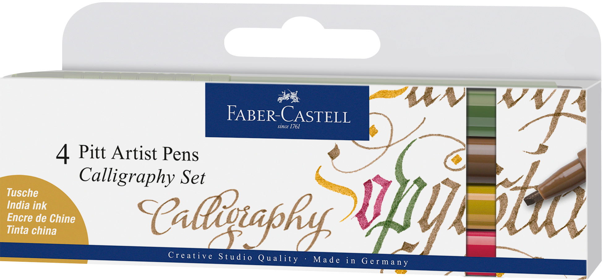 PITT ARTIST PEN CALIGRAFIC SET 4 BUC COLOR FABER-CASTELL PITT ARTIST PEN CALIGRAFIC SET 4 BUC COLOR FABER-CASTELL